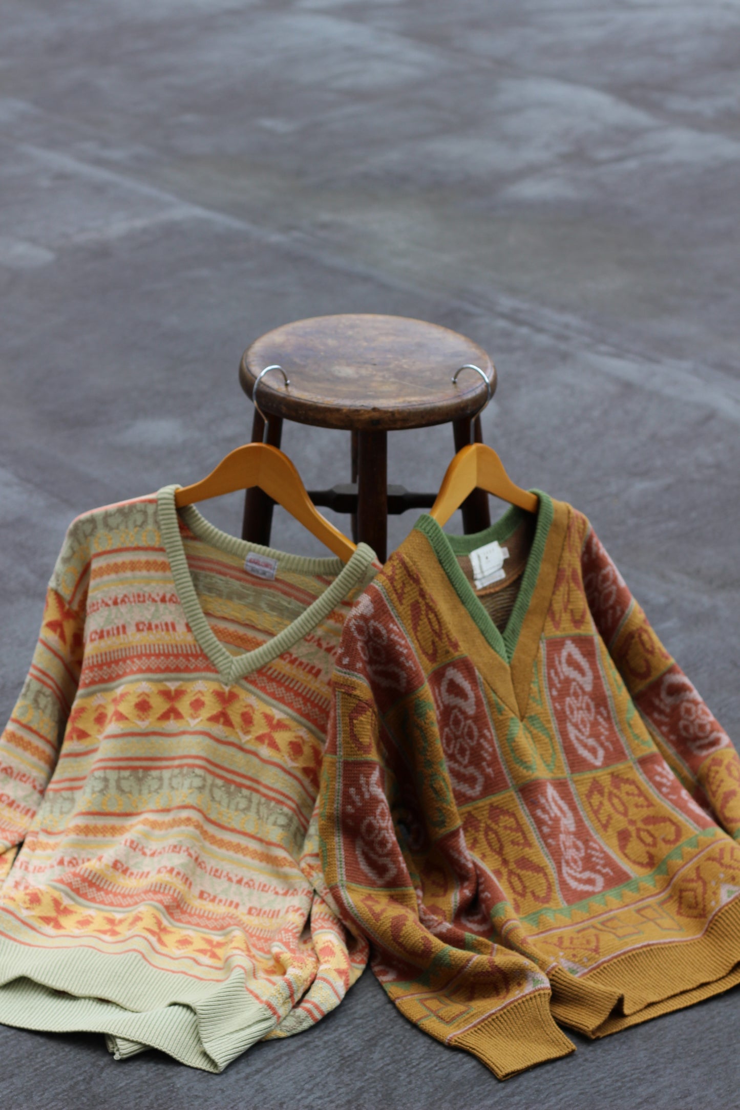 Vintage Design V-Neck Knit x5点