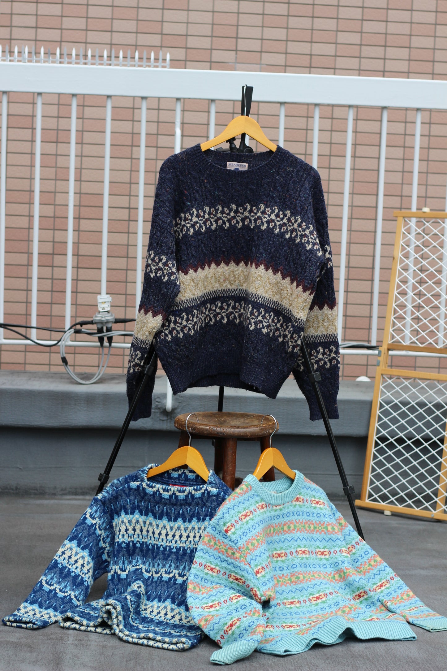 Vintage Men's Fair Isle Design Knitwear x7点