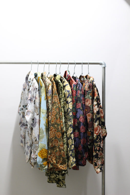 Vintage Big Floral Long Sleeve Blouse x10点