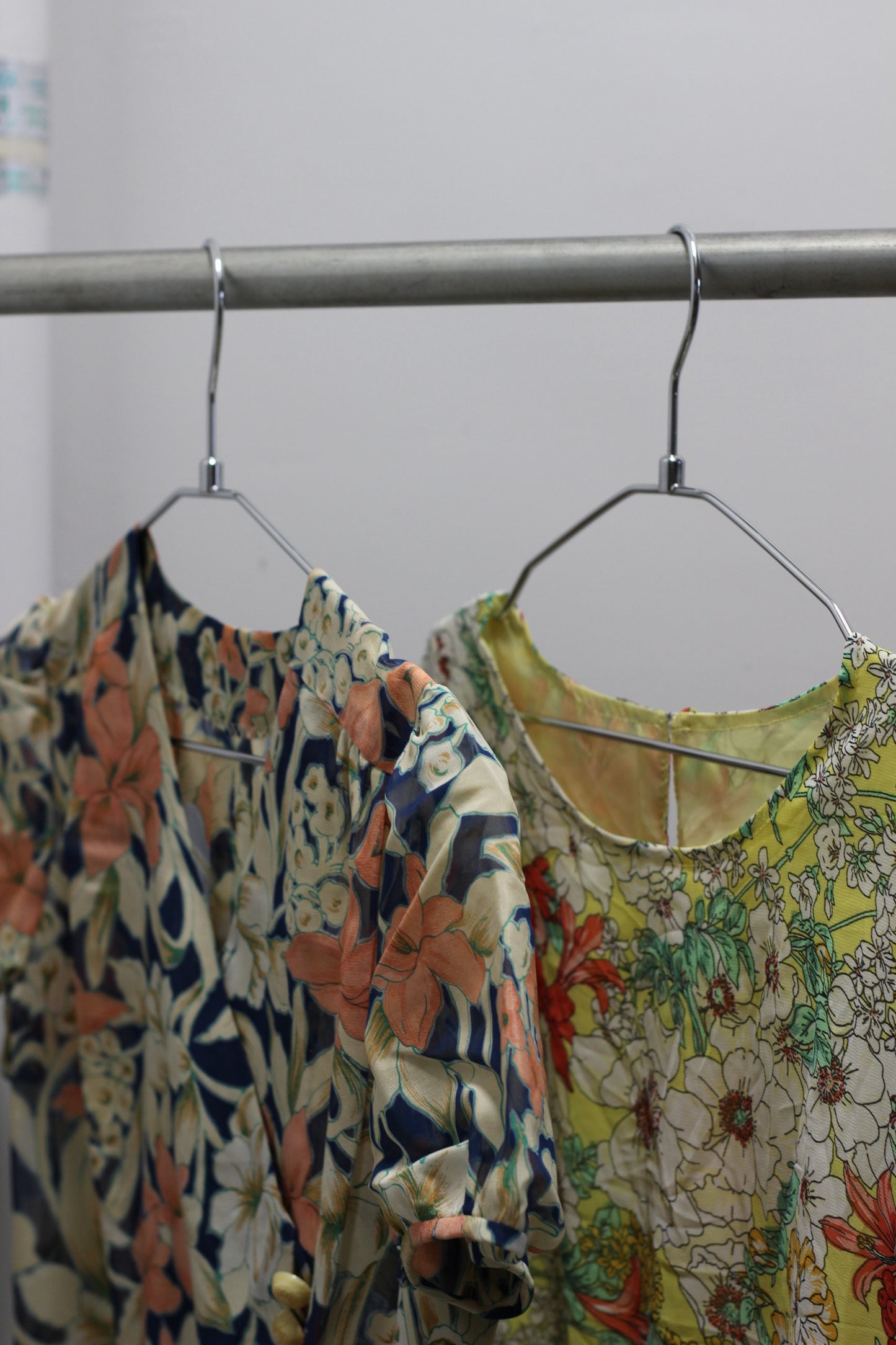 Vintage Floral Short Sleeve One-Piece x4点