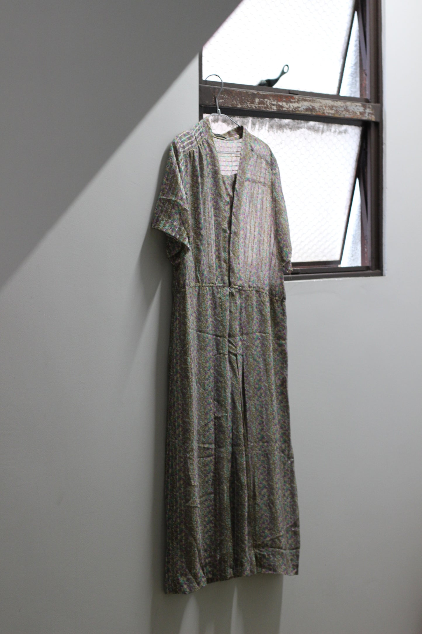 Vintage Floral Short Sleeve One-Piece x4点
