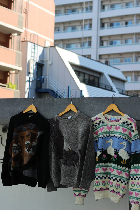 Men's Animal Design Knitwear x3点