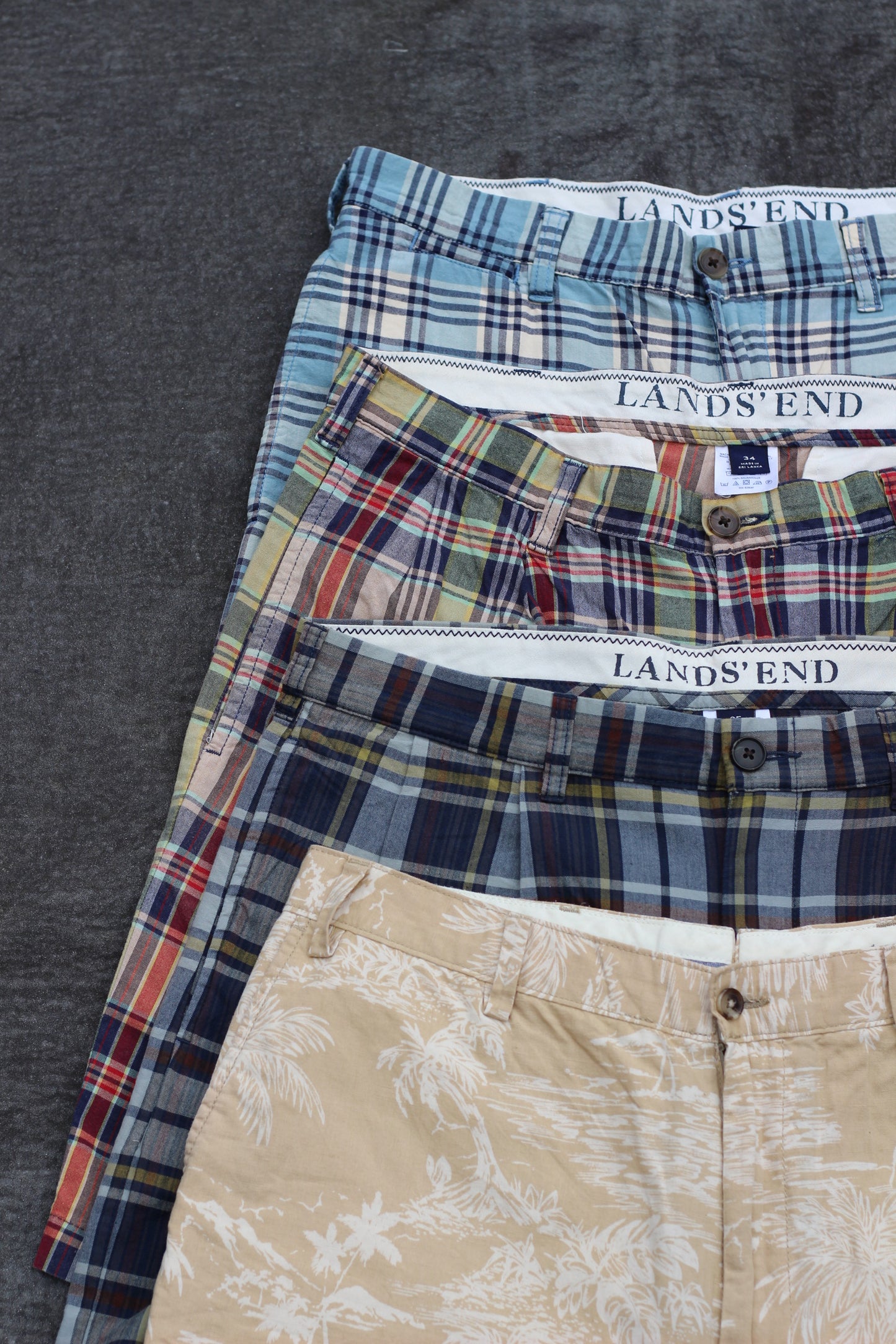LANDS' END Check Shorts x4点