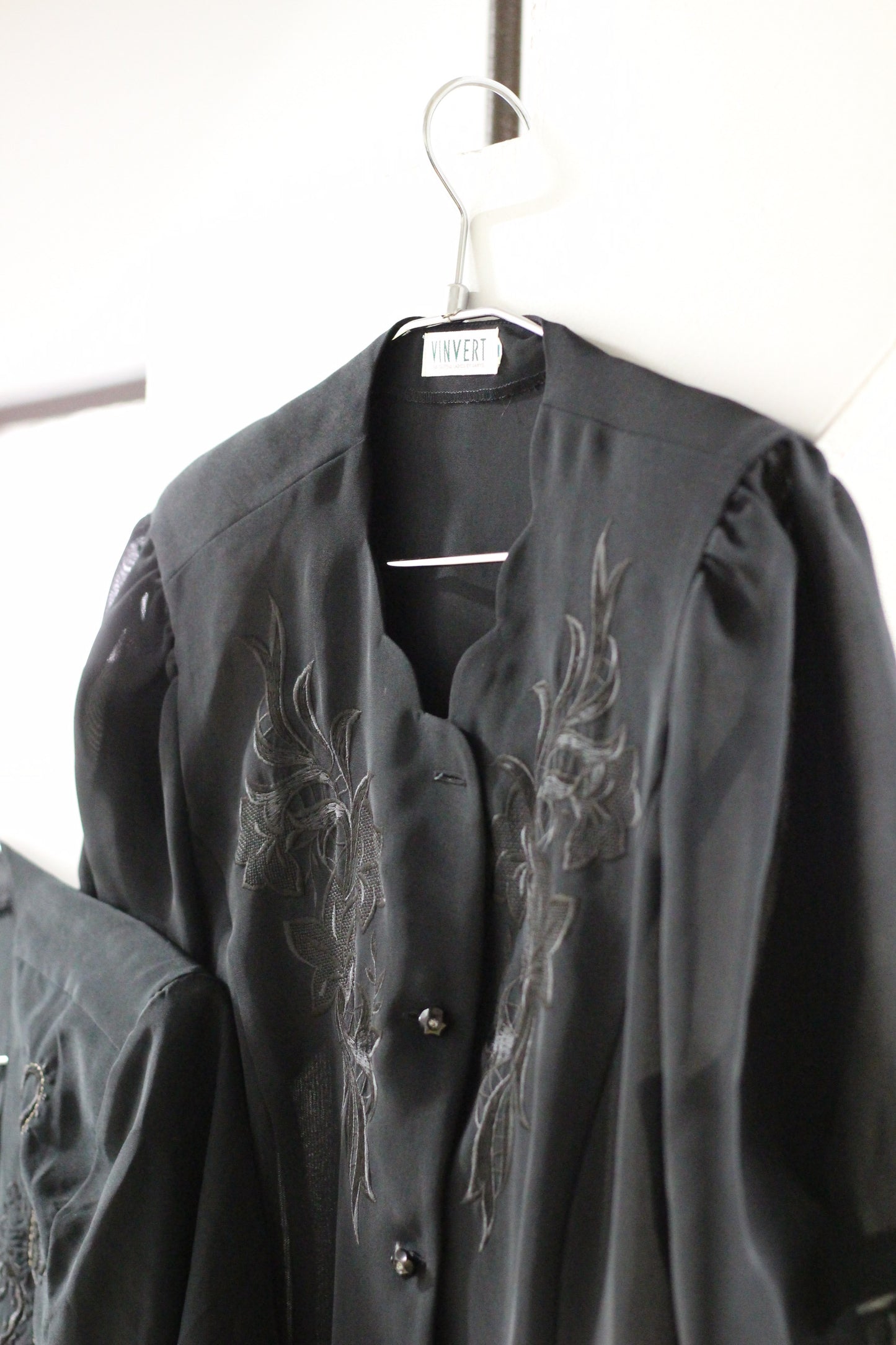 Vintage Black Design Short Sleeve Blouse x10点