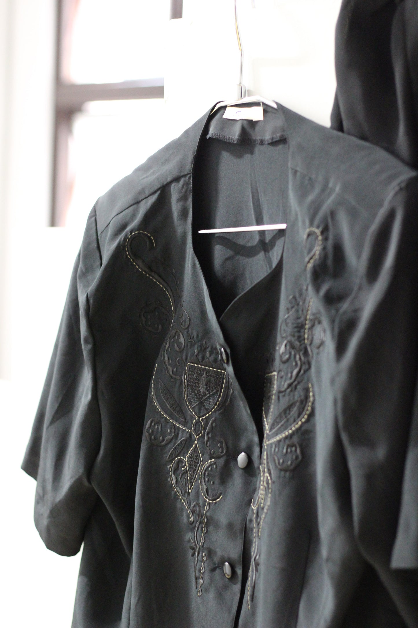 Vintage Black Design Short Sleeve Blouse x10点