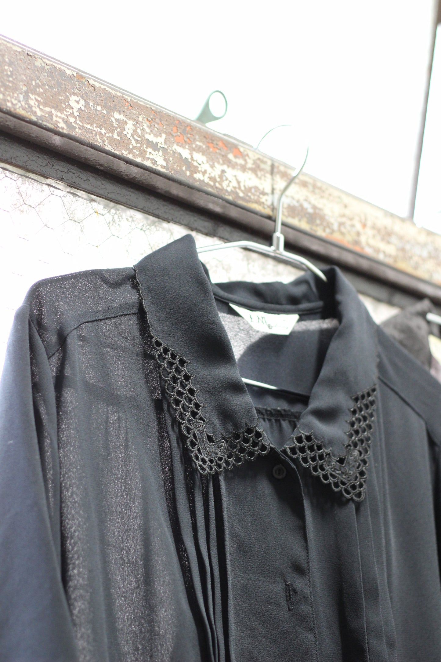 Vintage Black Design Short Sleeve Blouse x10点