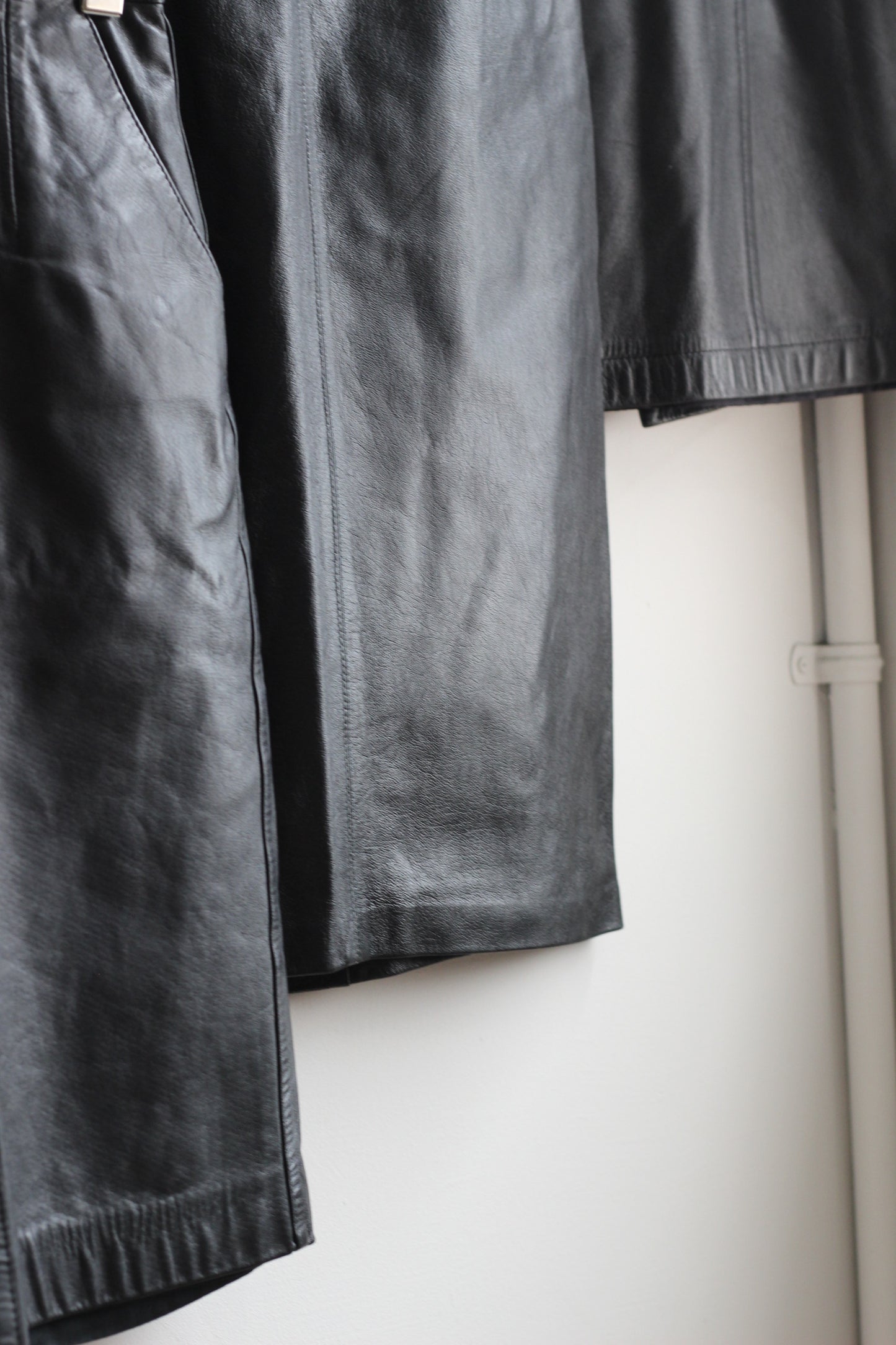 Vintage Y2K Black Leather Mini&Midi Skirt x10点