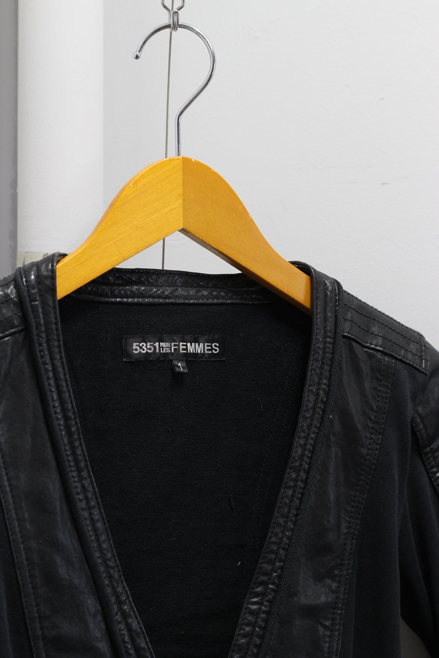 Armani & 5351 POUR LES Zip Leather Jacket x2点