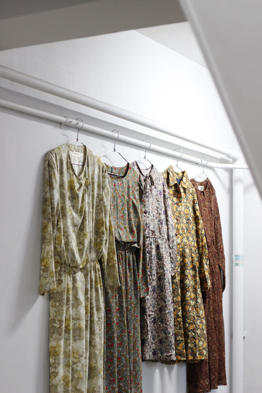 Vintage Floral Long Sleeve One-Piece x10点
