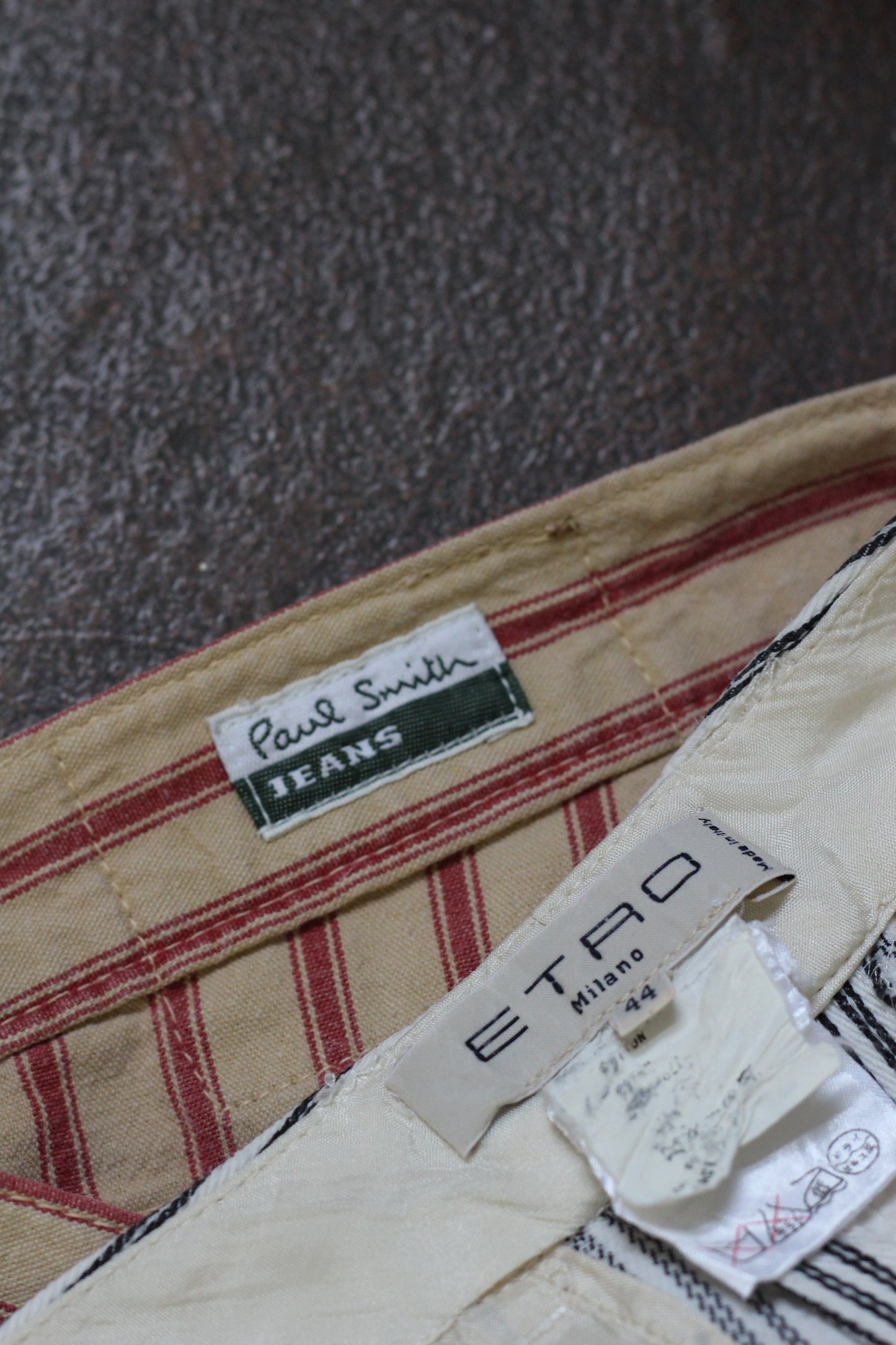 ETRO & Paul Smith Stripe Pants x2点