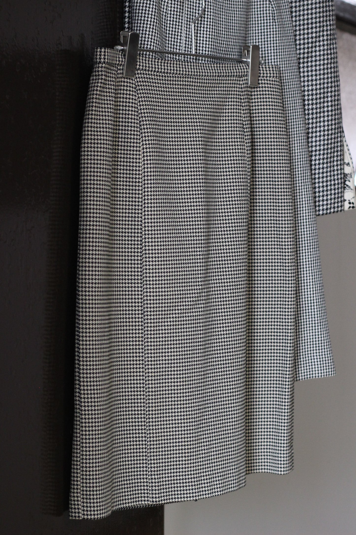 Vintage Houndstooth Wool Skirt x3点