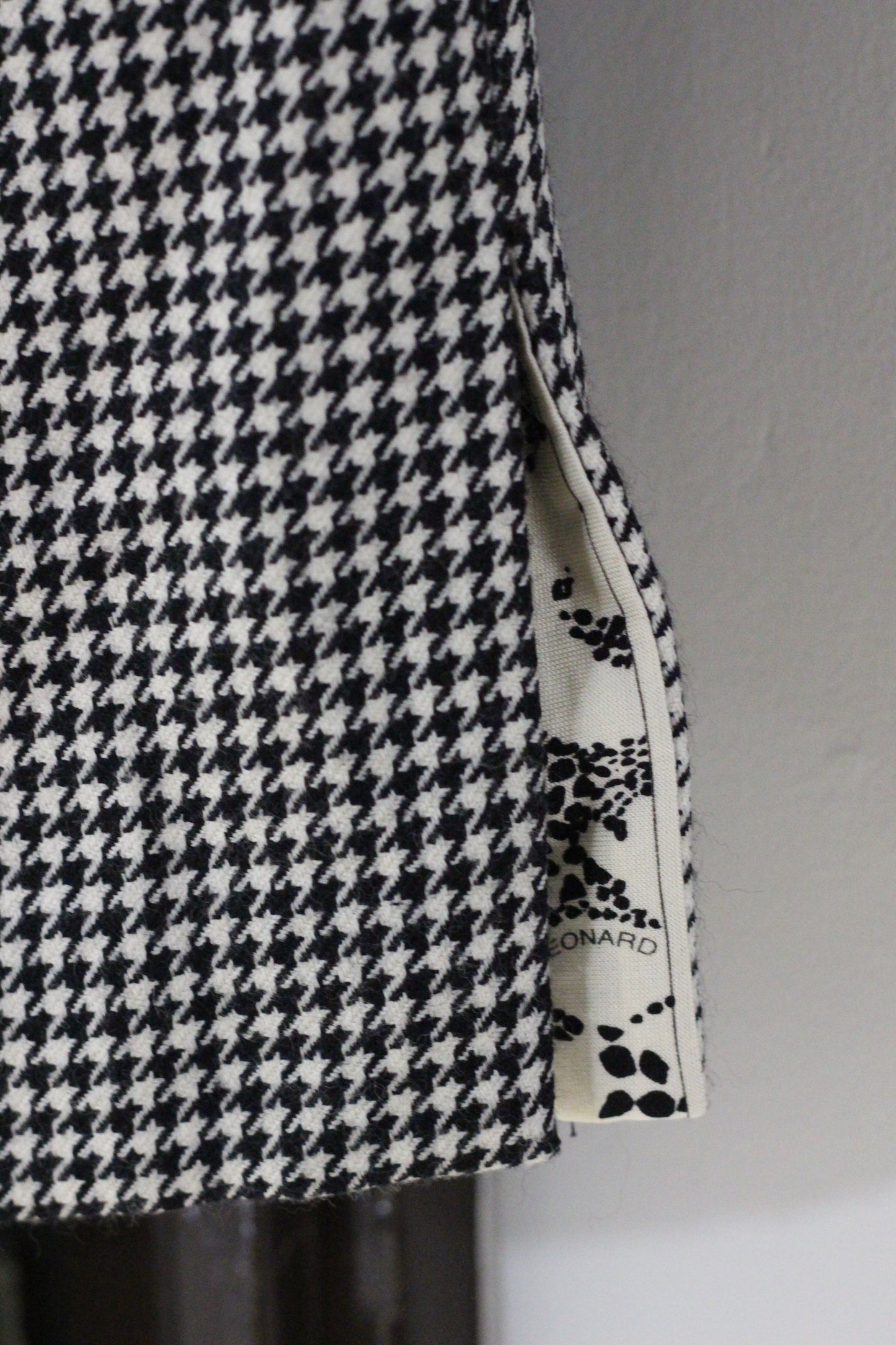 Vintage Houndstooth Wool Skirt x3点