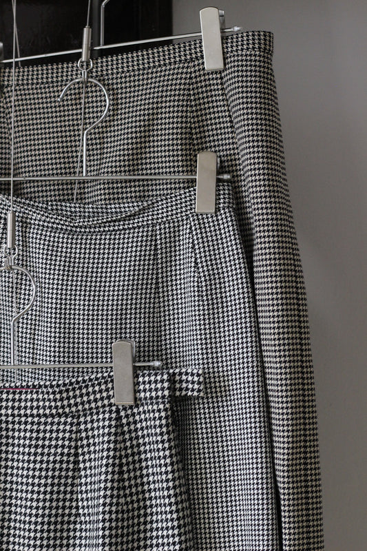 Vintage Houndstooth Wool Skirt x3点