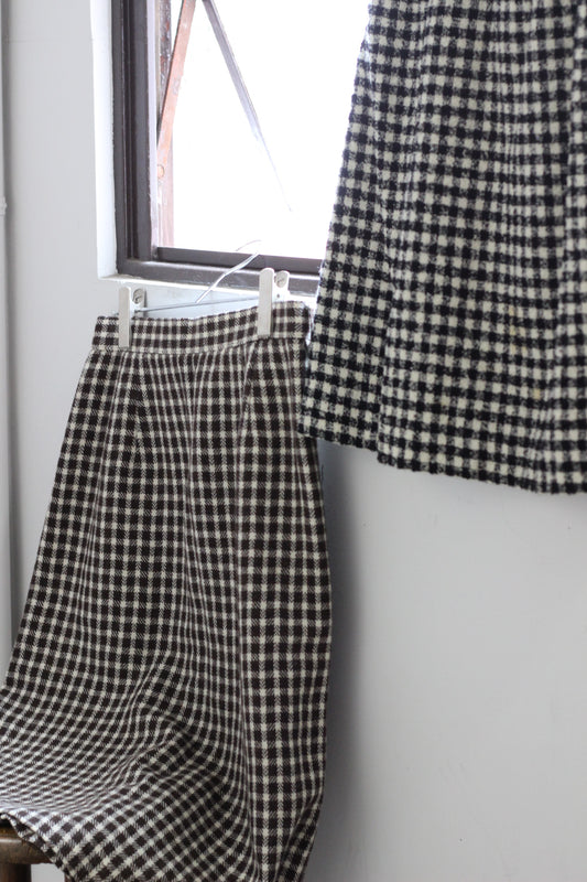 Vintage Check Wool Skirt x2点