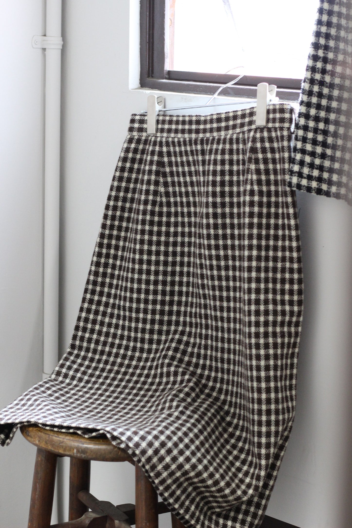 Vintage Check Wool Skirt x2点