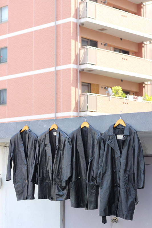 Women's Vintage Chester Design Leather Jacket x4点