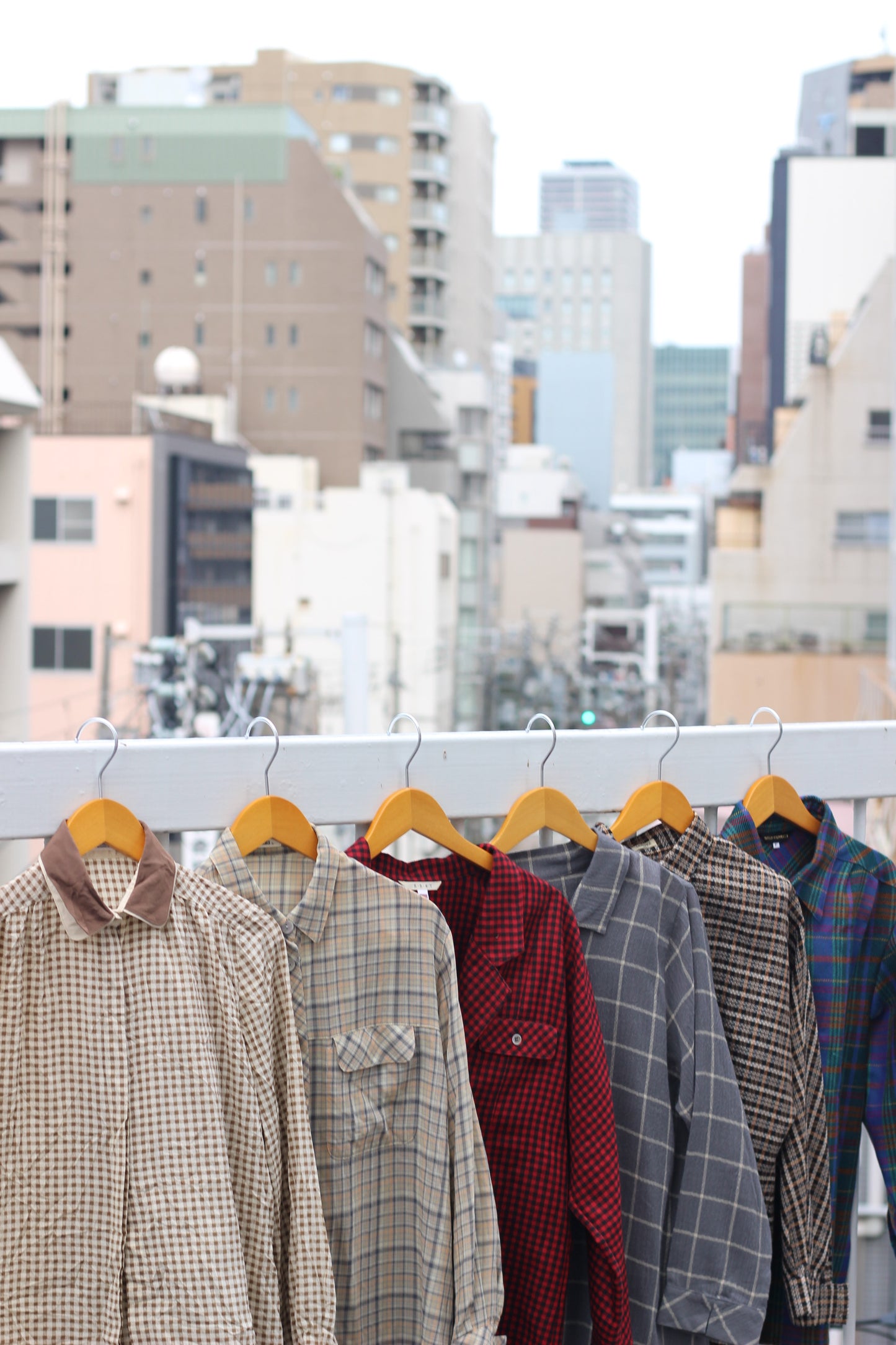Japan vintage check blouse shirt x5点