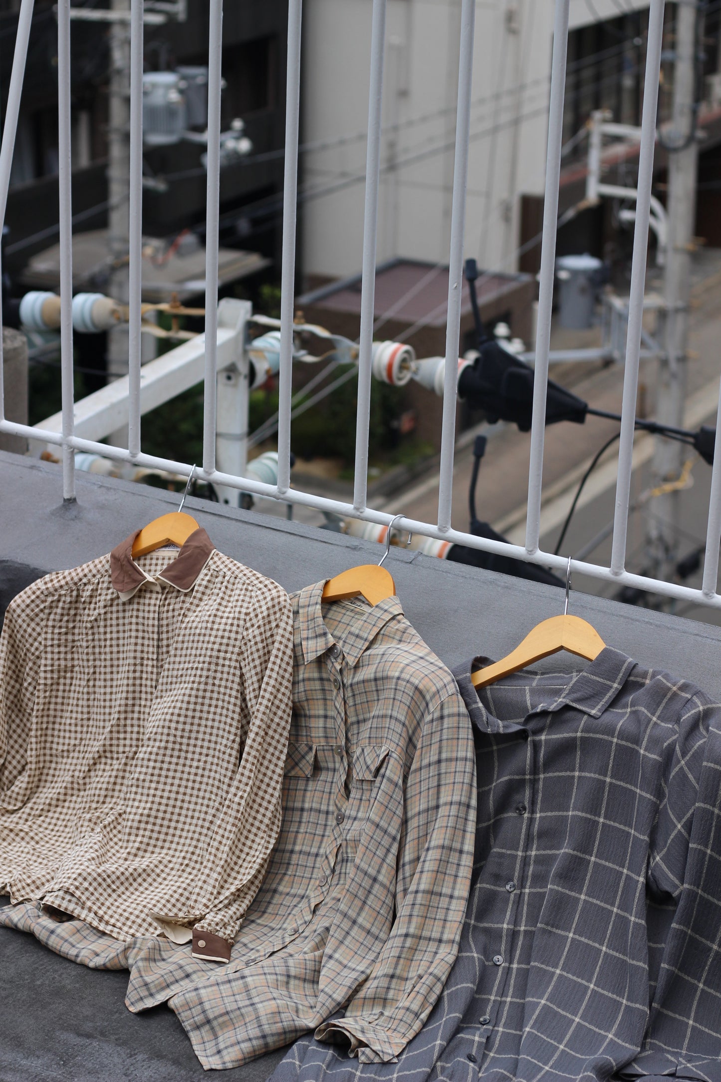 Japan vintage check blouse shirt x5点