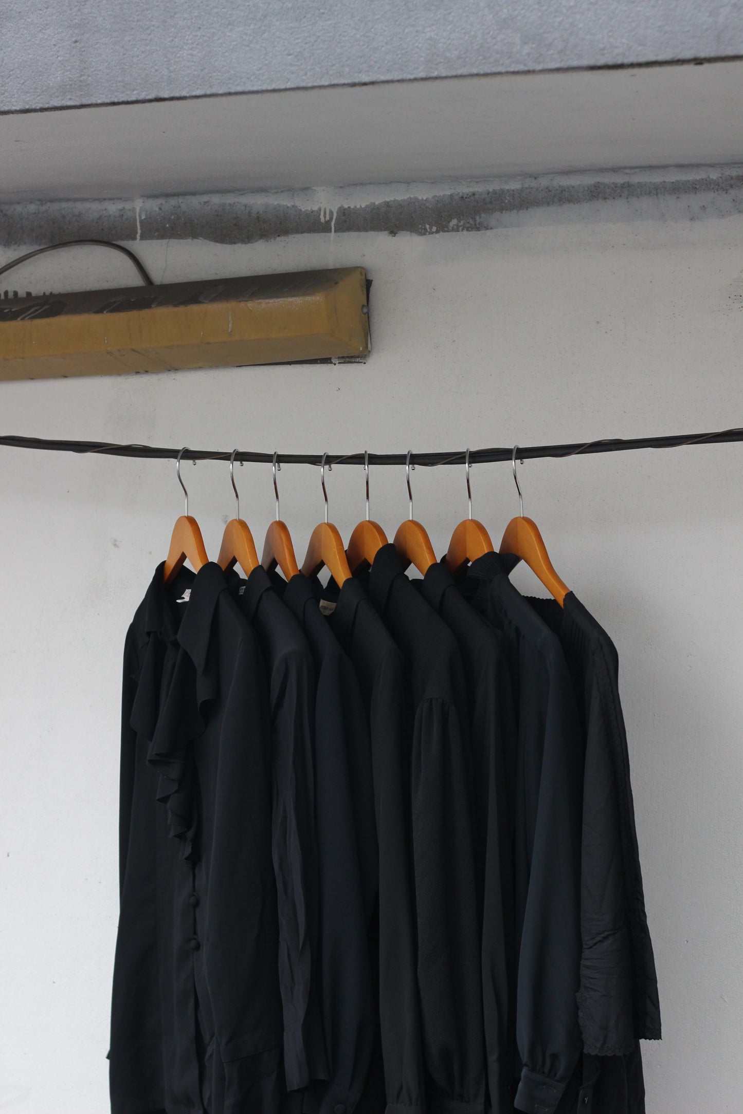 Japan vintage Black blouse shirt x8点