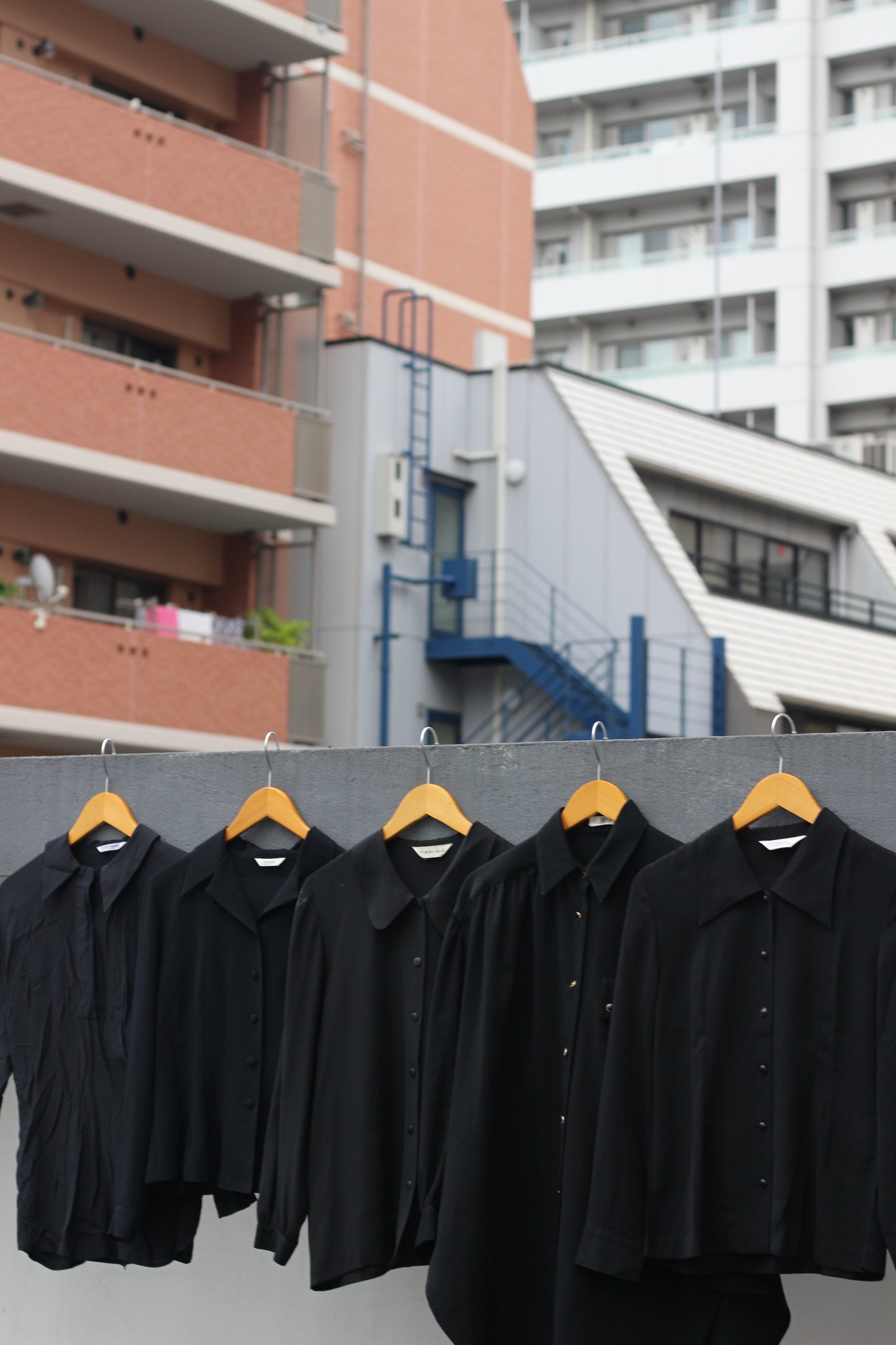 Japan vintage Black blouse shirt x8点