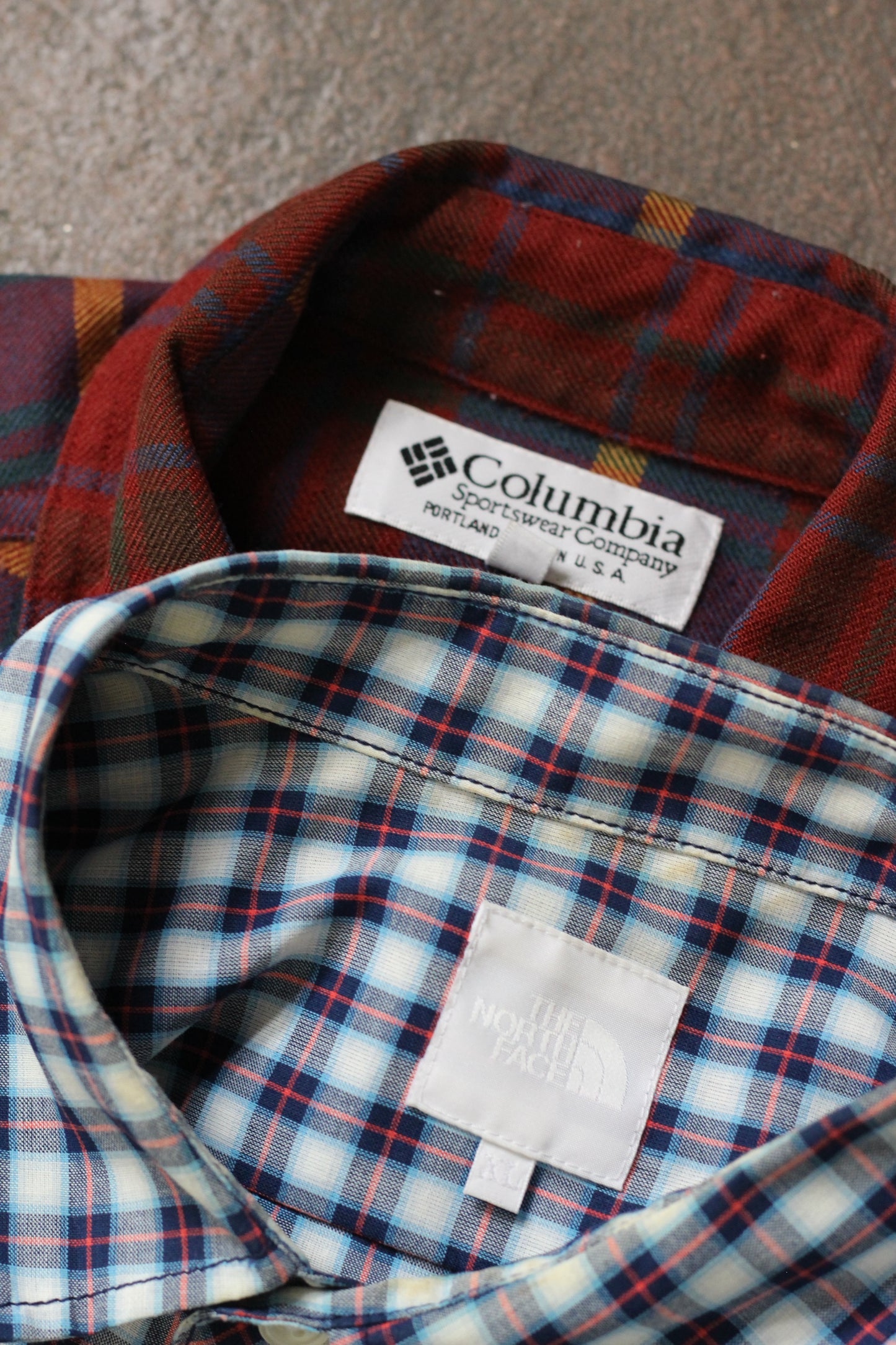 The North Face & Columbia Check Long-Sleeve Shirt x2点