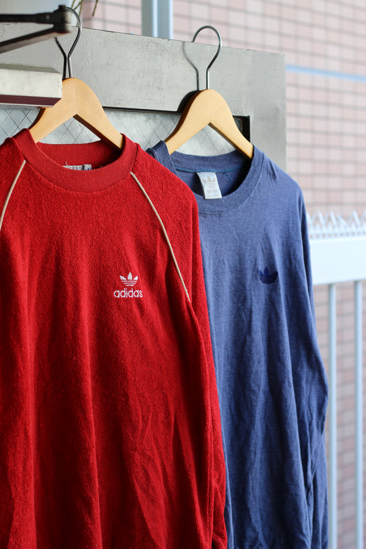 70-80's adidas Vintage Logo Long Sleeve T-Shirt set x2点