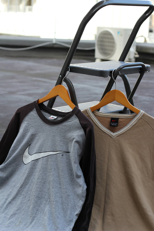 90's NIKE Vintage Logo Long Sleeve T-Shirt set x2点