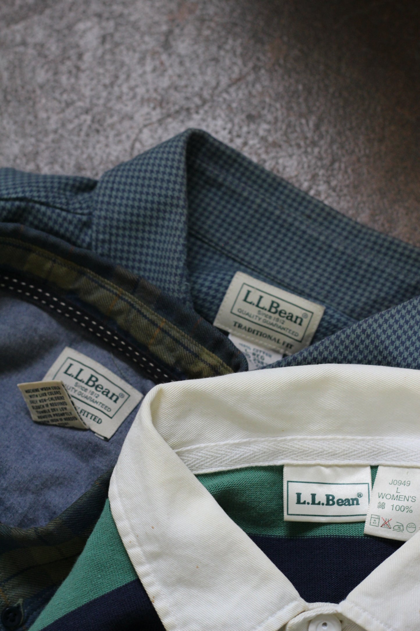 90's L.L.Bean Long Sleeve Shirts & Polo Shirts x3点