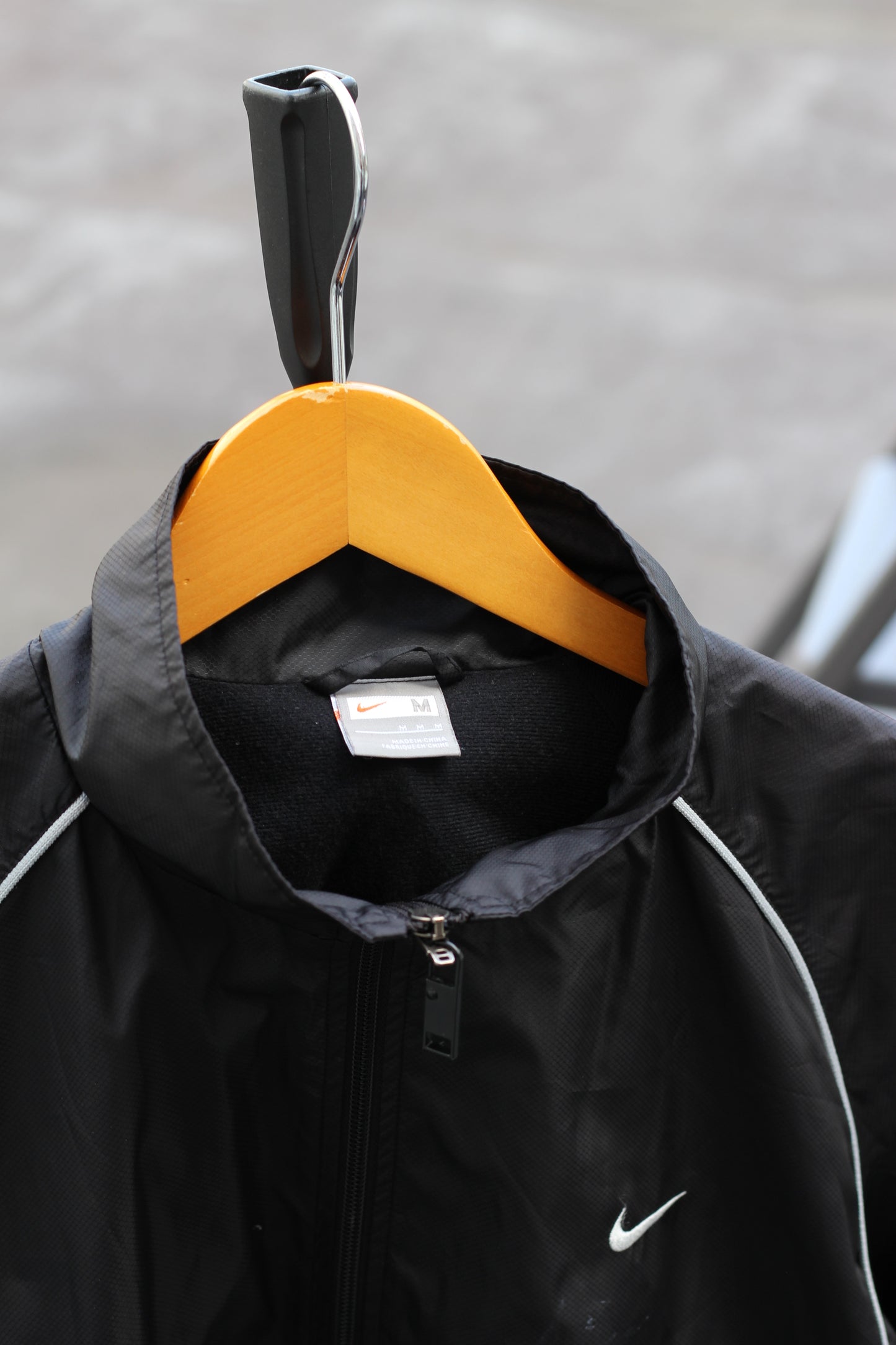 90-00's NIKE Black Tech Nylon Track Jacket set x2点