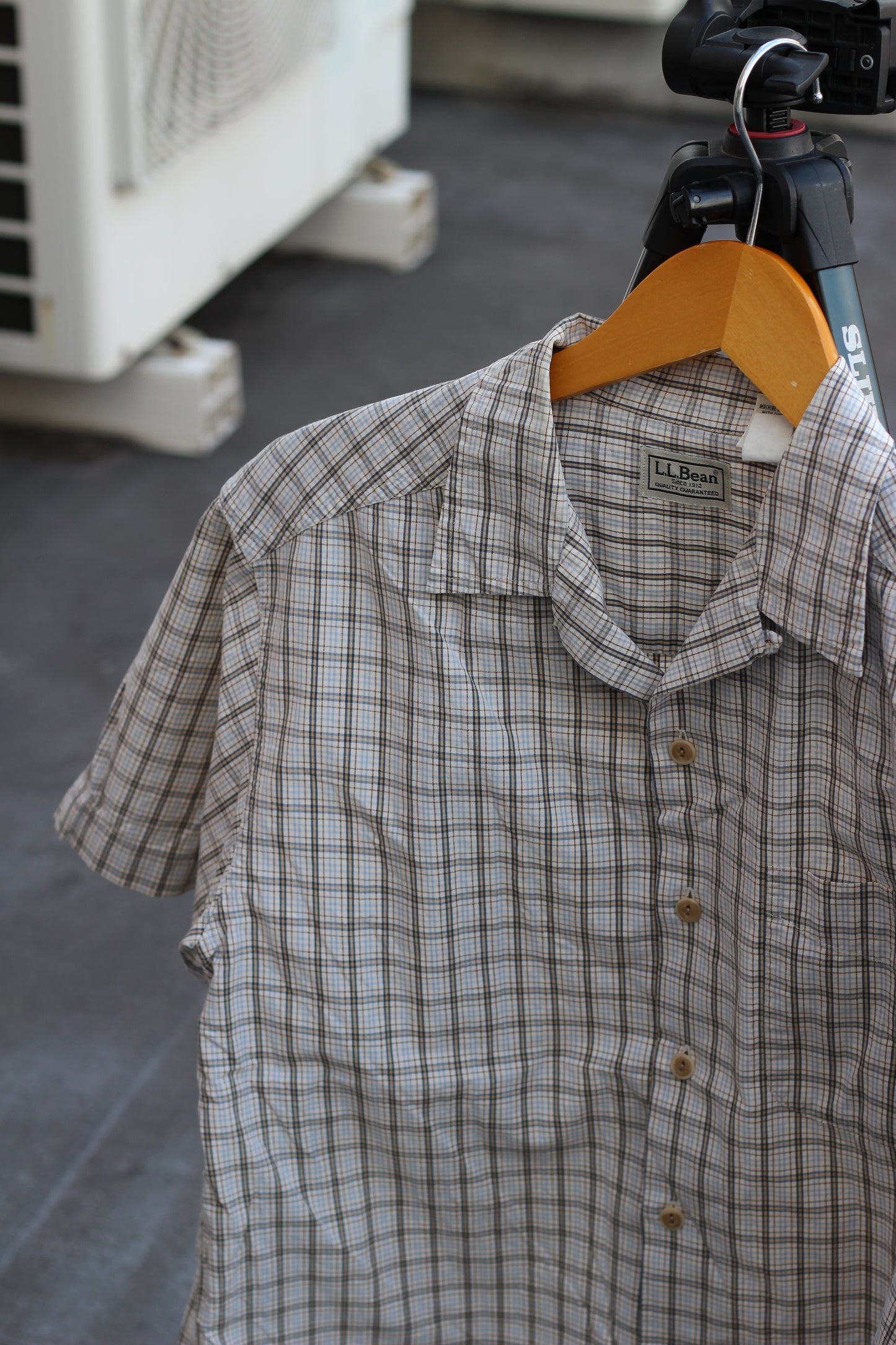 90's L.L.Bean Check Short Sleeve Shirt x8点