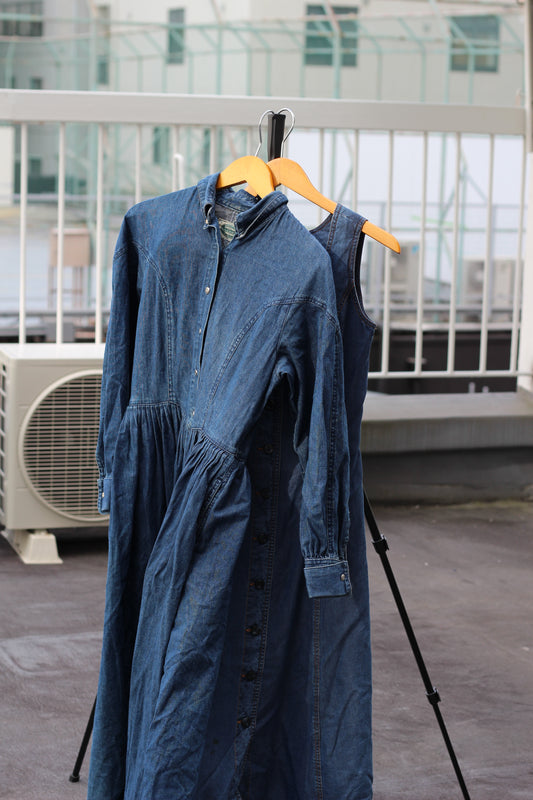 Vintage Long Denim One-Piece x2点