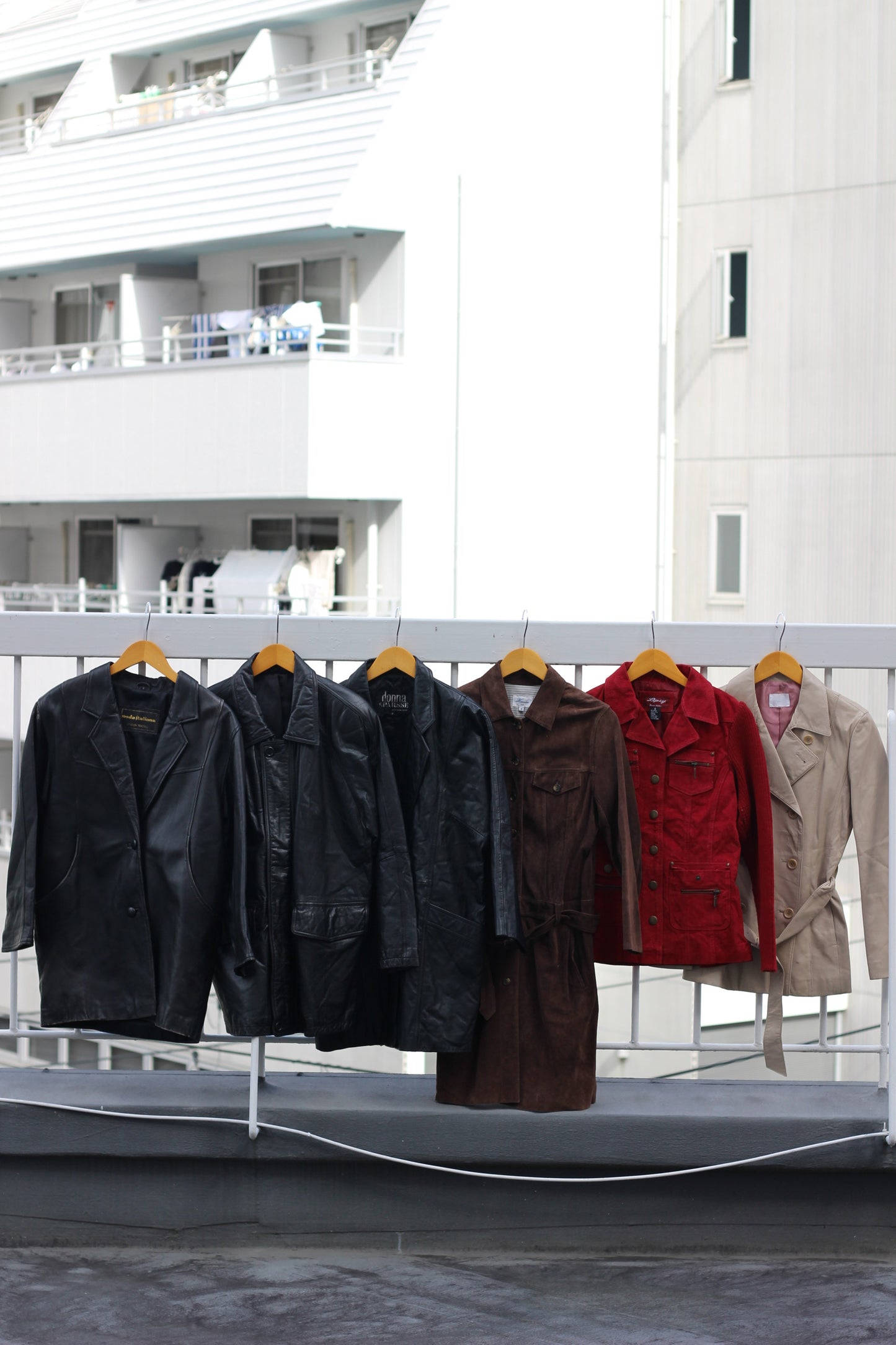90's ladies genuine leather jacket x6点