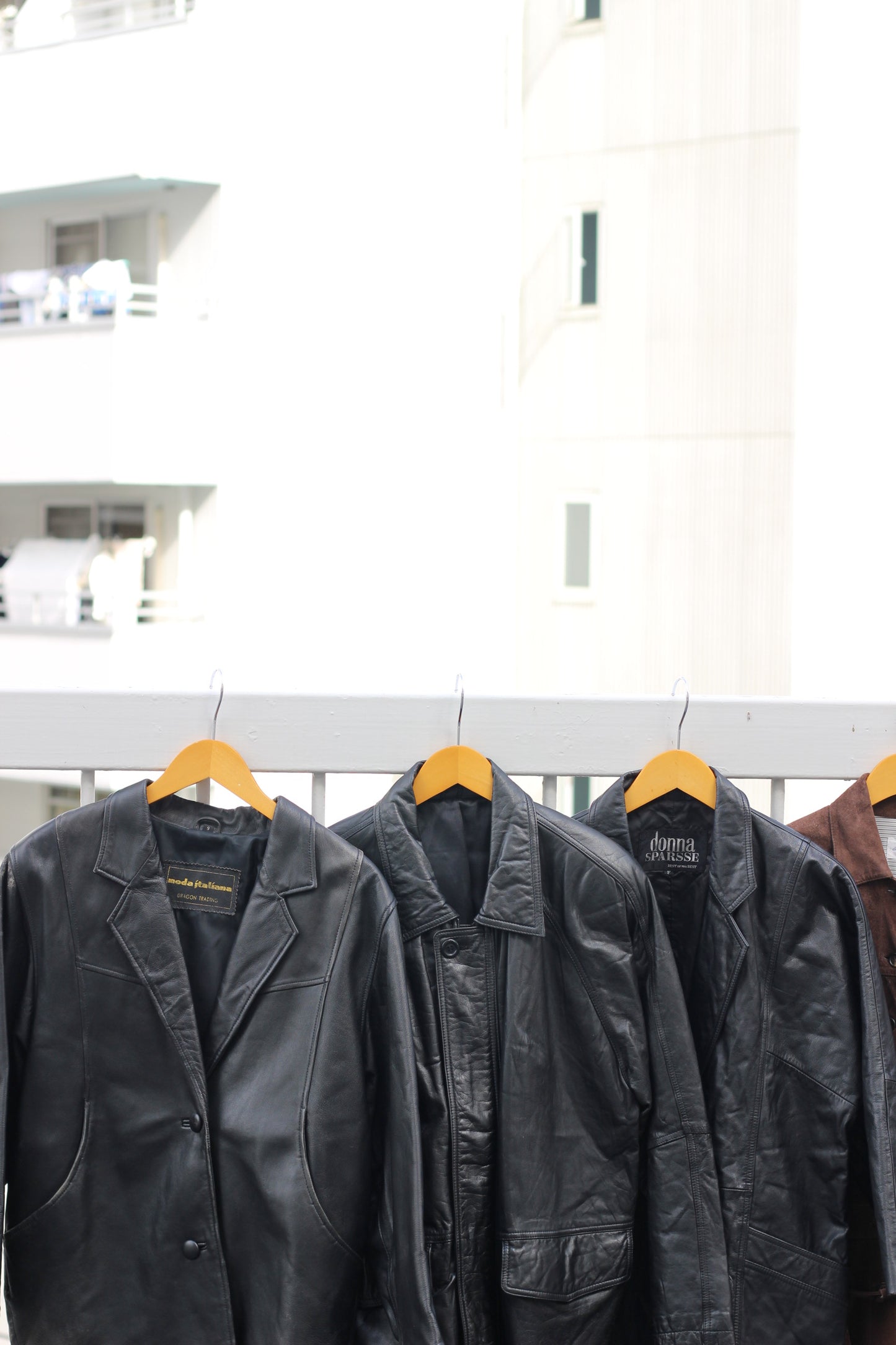 90's ladies genuine leather jacket x6点