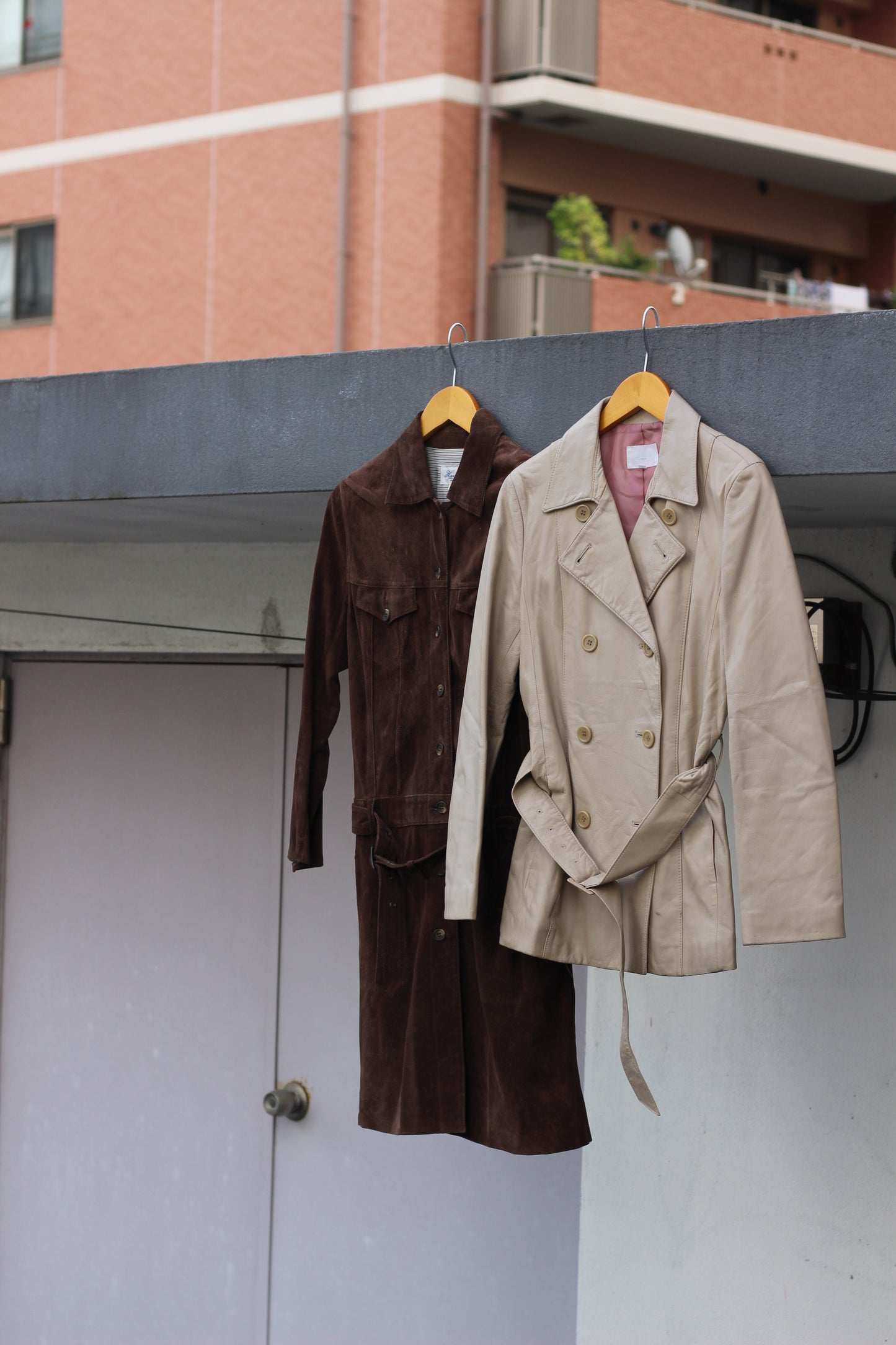 90's ladies genuine leather jacket x6点