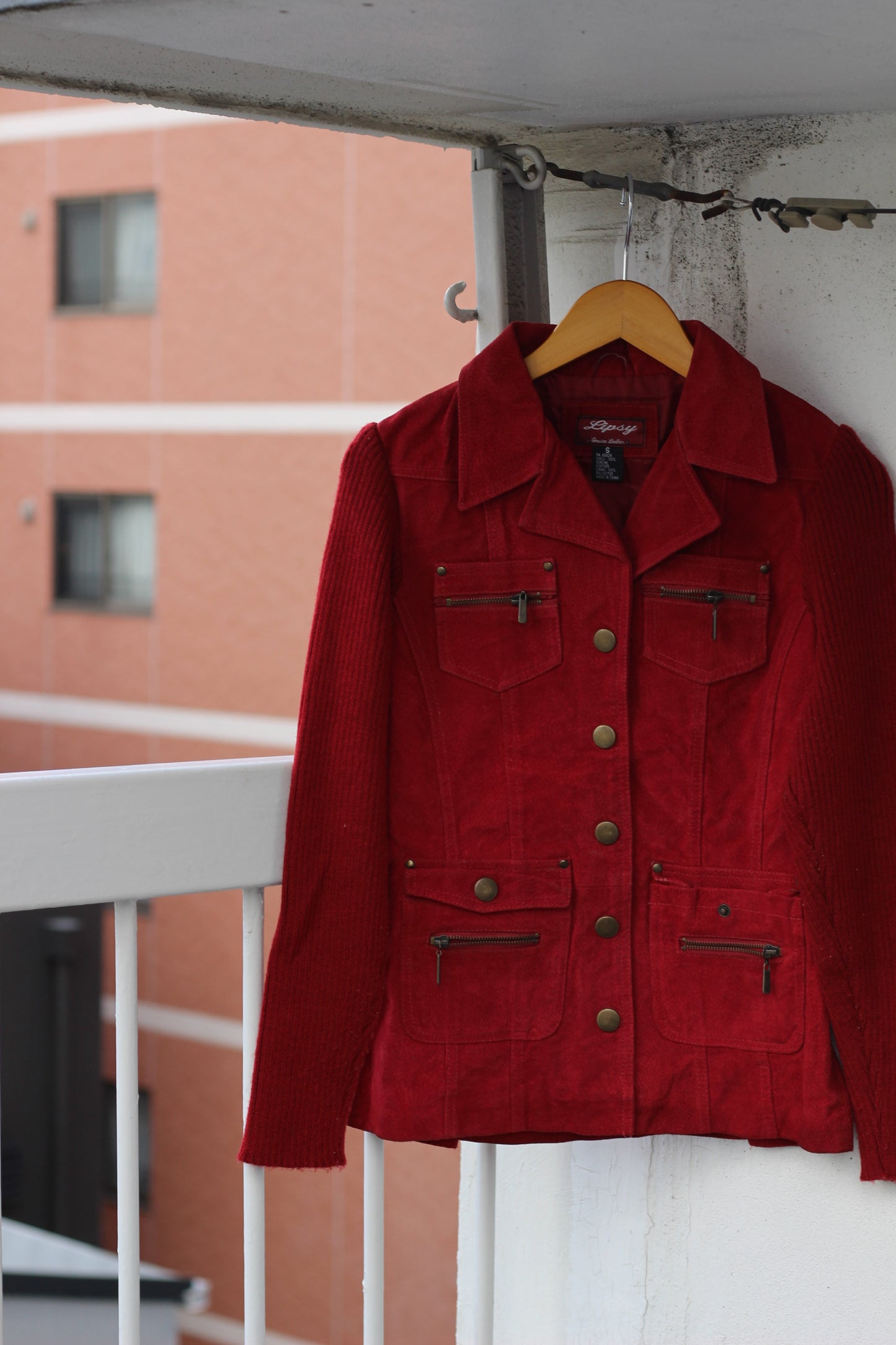90's ladies genuine leather jacket x6点