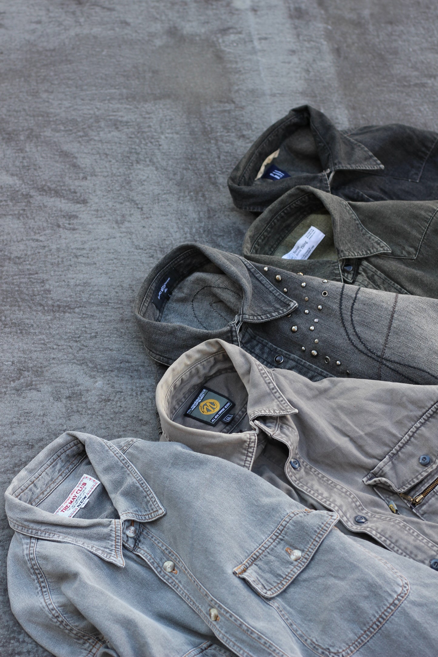 Men's Black Denim Shirt x5点