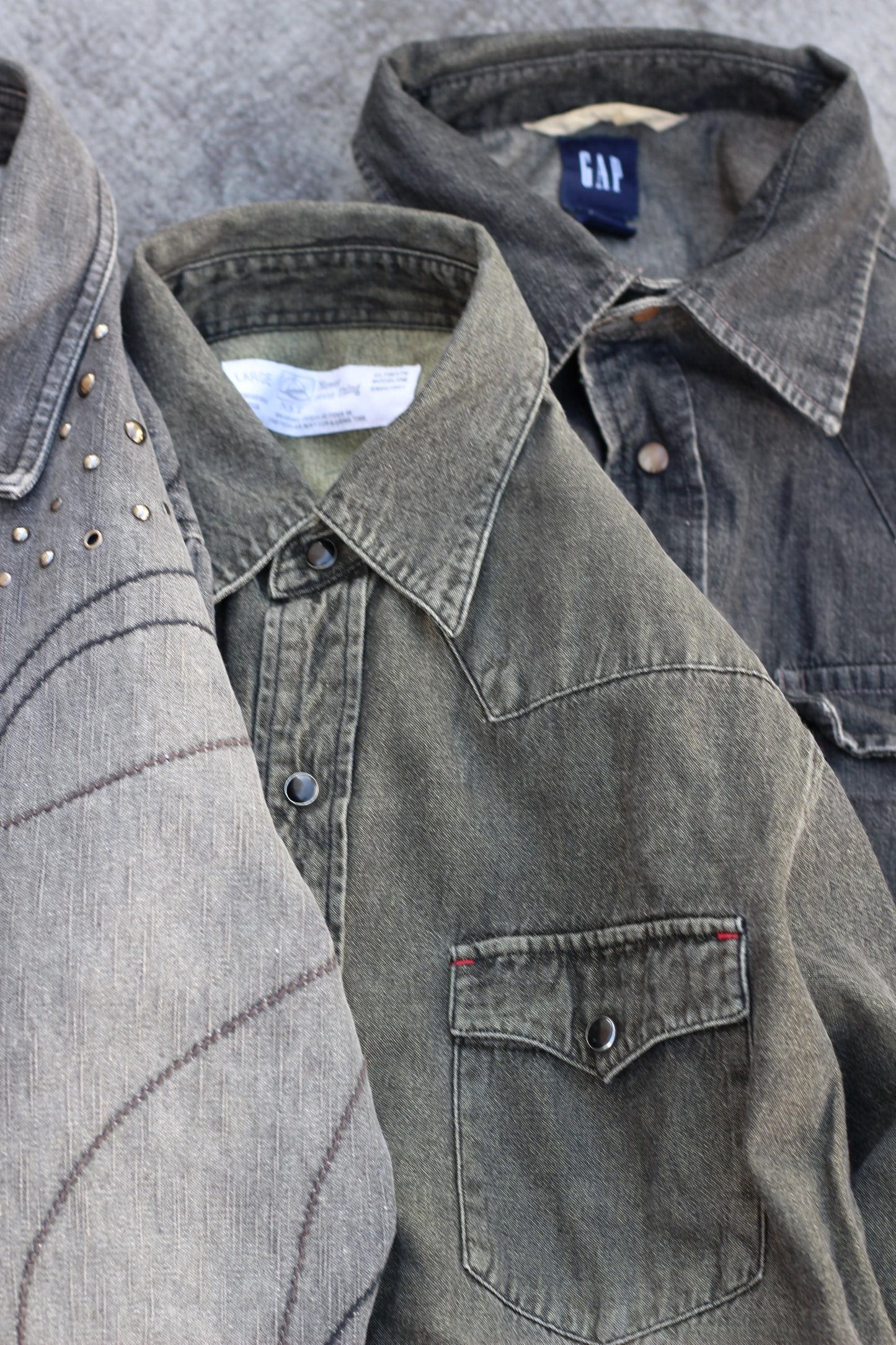 Men's Black Denim Shirt x5点
