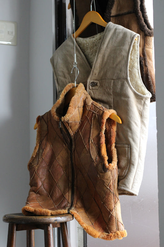 Vintage Mouton Vest x3点
