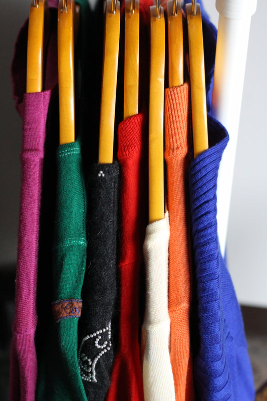 Women's Euro Vintage Color Knit x7点