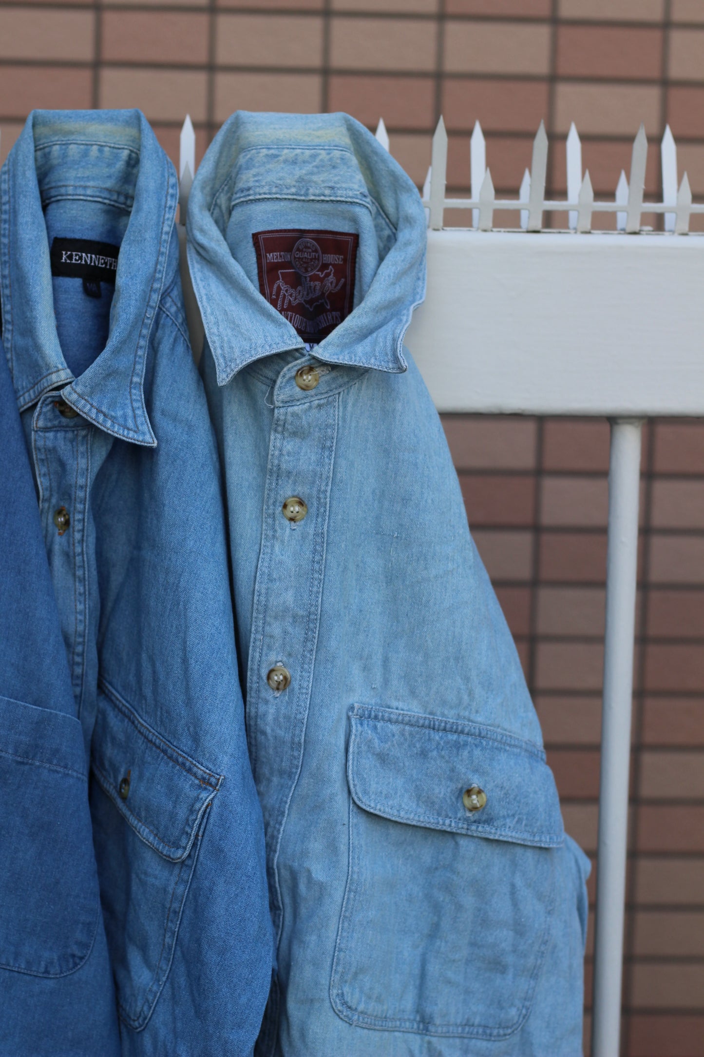Men's Light Blue Denim Shirt x4点