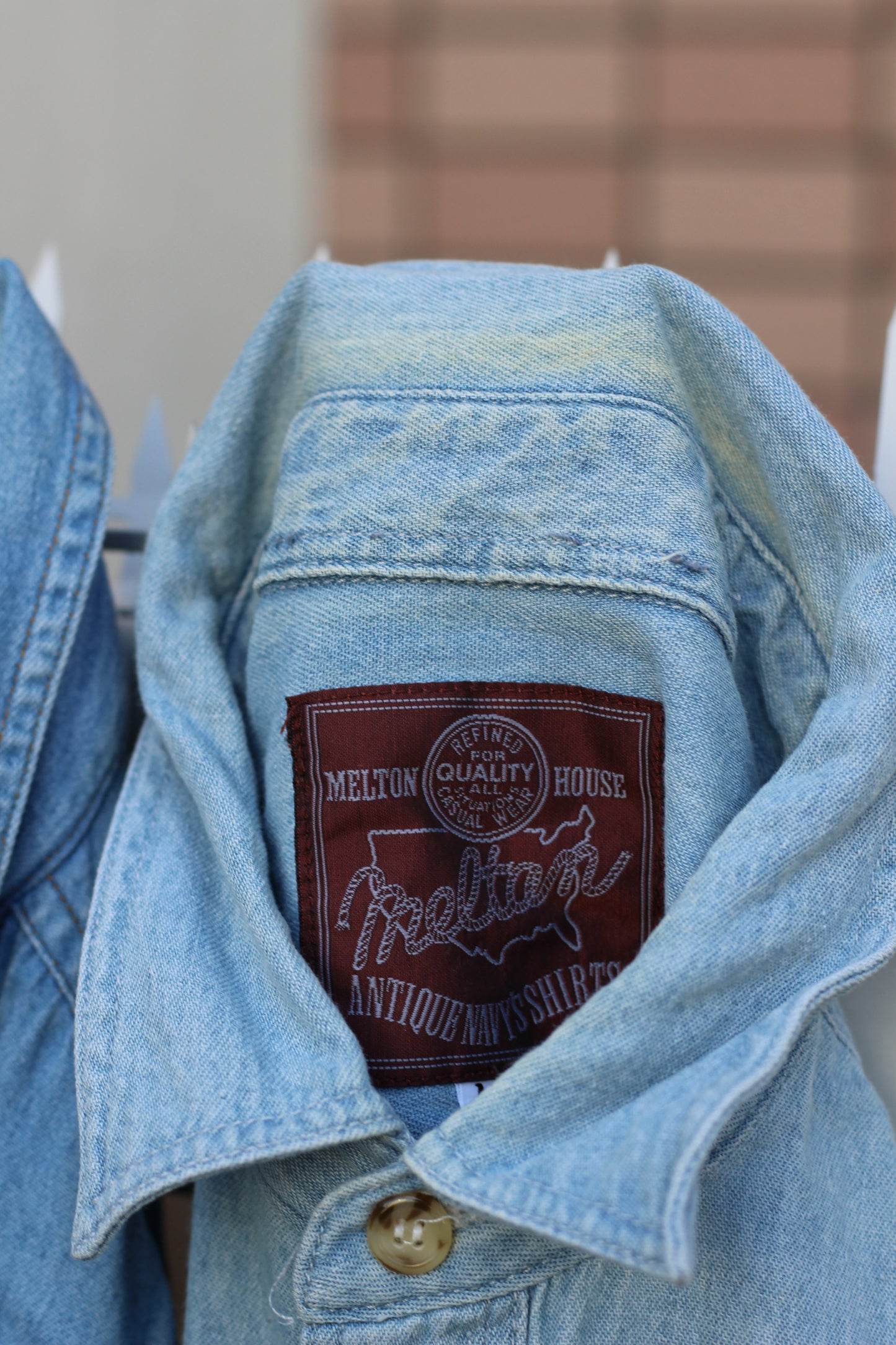 Men's Light Blue Denim Shirt x4点