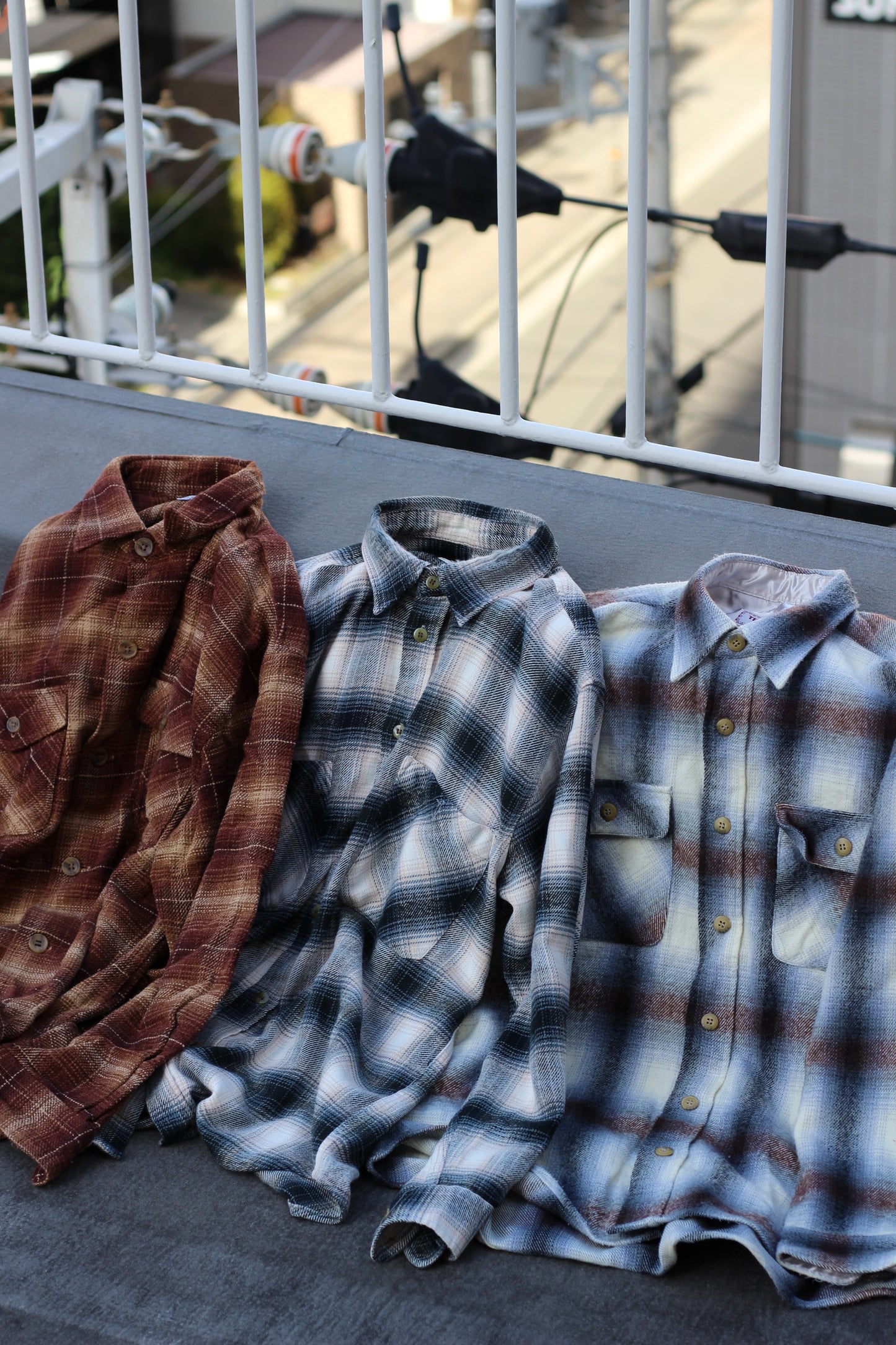 Men's Ombre Check Shirt x3点