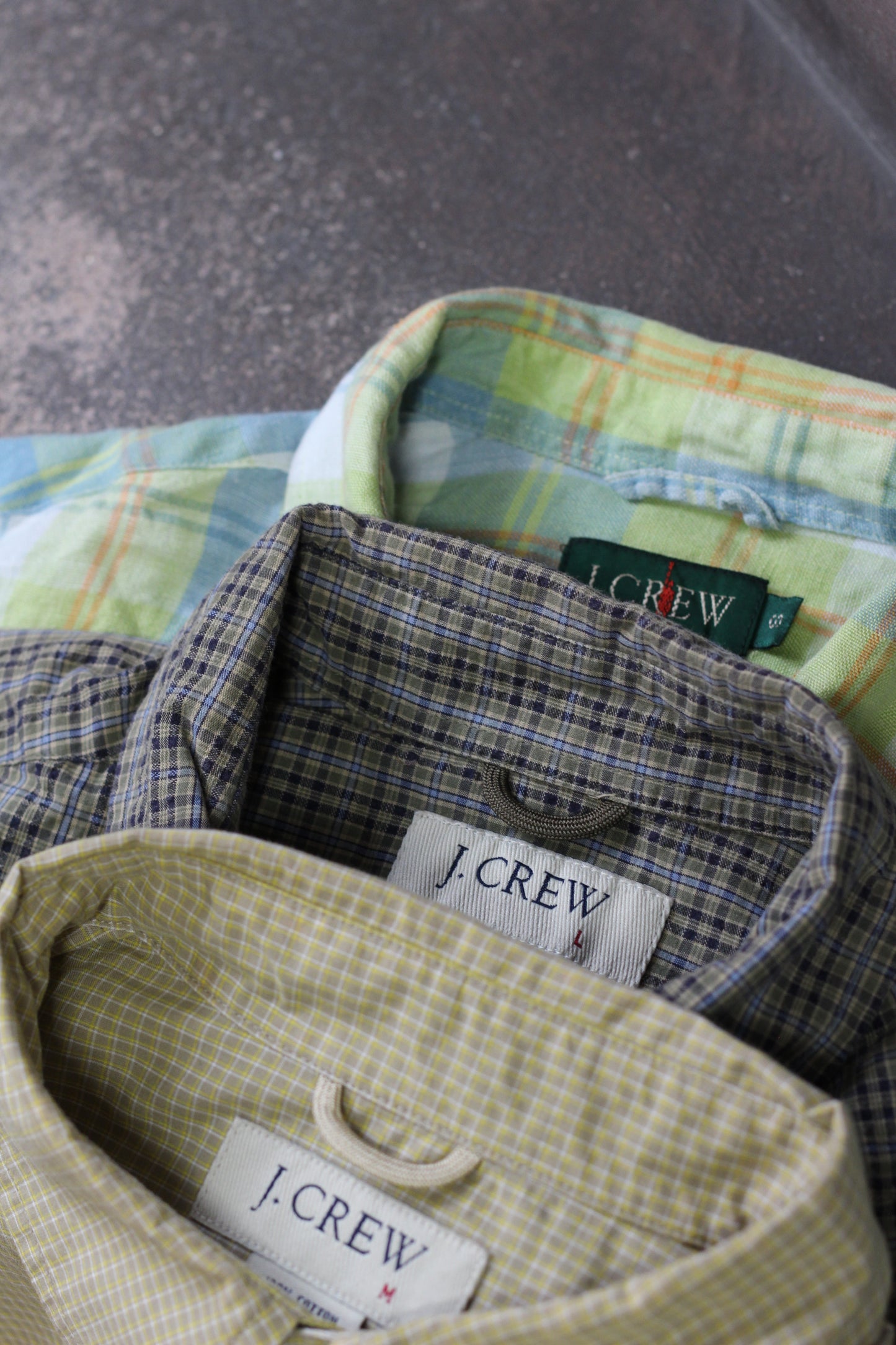 90's J.CREW Check Short Sleeve Shirt x3点
