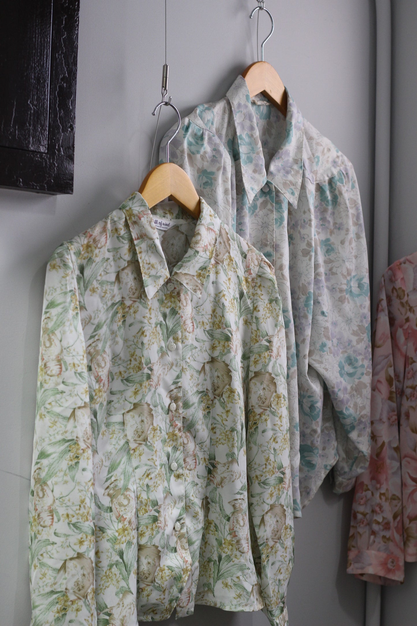 Vintage Flower Long Sleeve Blouse x4点