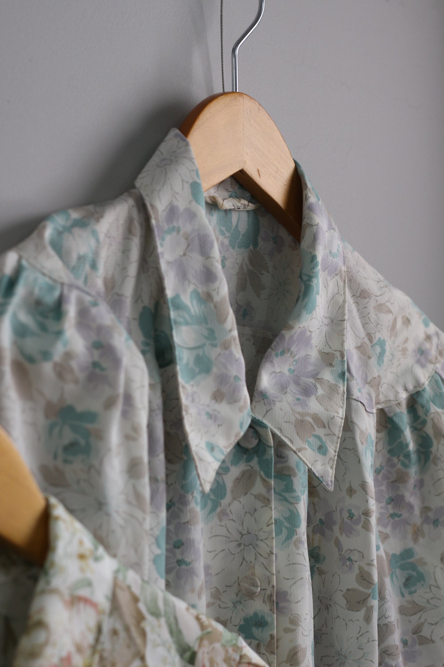 Vintage Flower Long Sleeve Blouse x4点