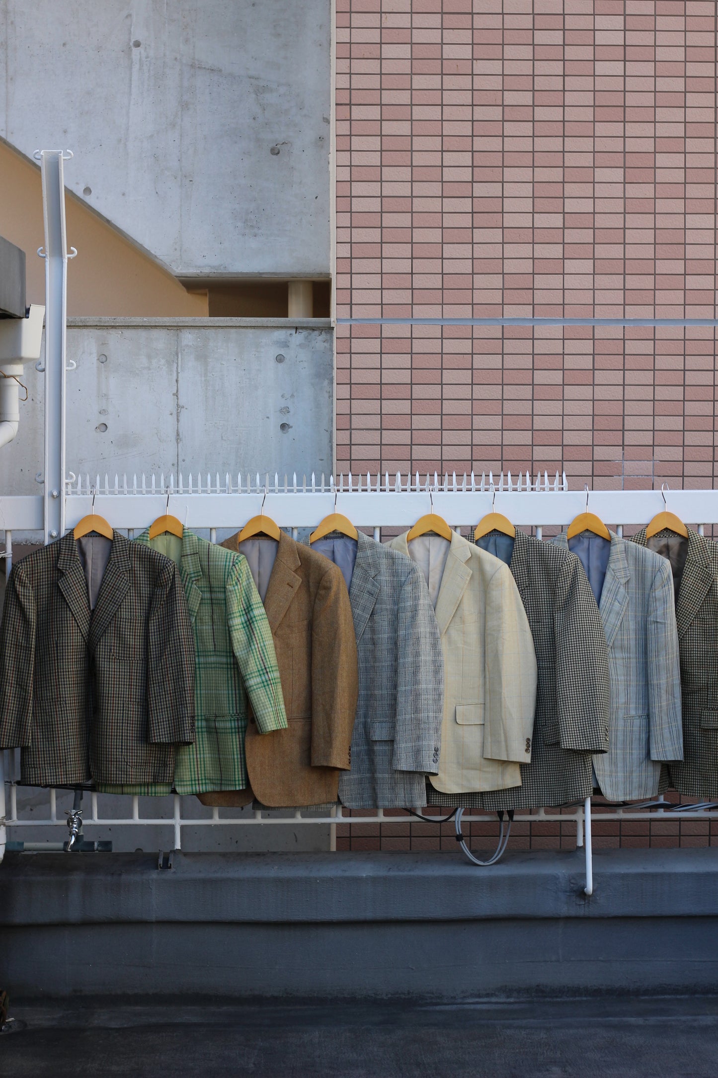 Men's High grade wool check tailored jacket x10点