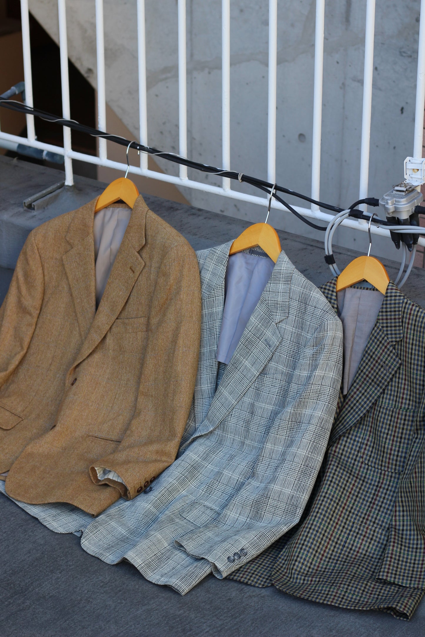 Men's High grade wool check tailored jacket x10点