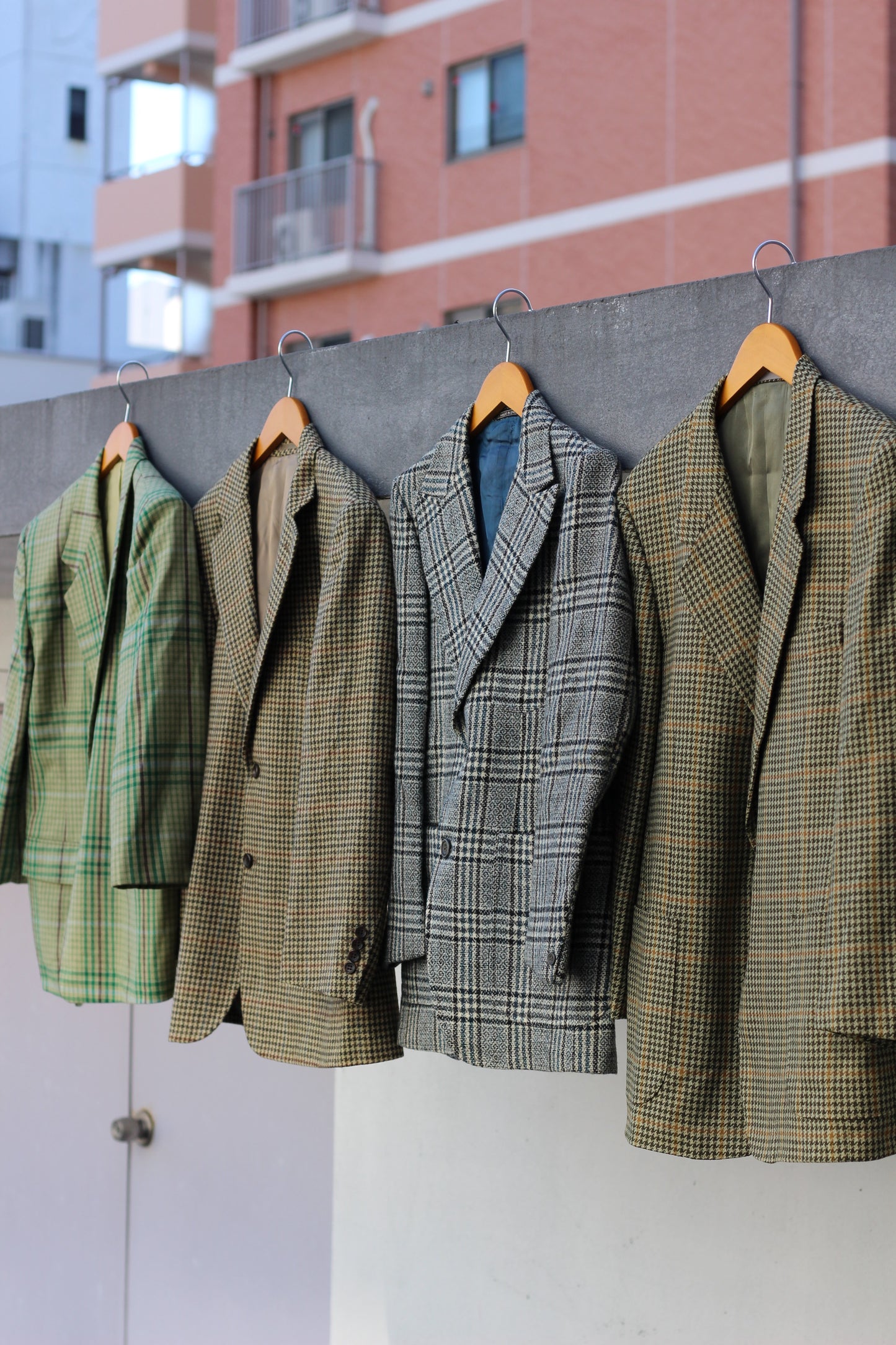 Men's High grade wool check tailored jacket x10点