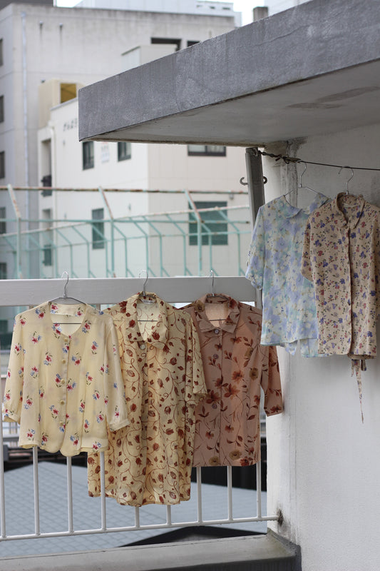 Vintage Floral Short Sleeve Blouse x10点