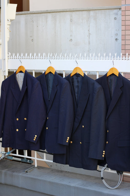 トラッドスタイル 金ボタン ブレザー x4点セット